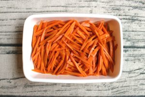 レンジで簡単。にんじんのポン酢きんぴら風