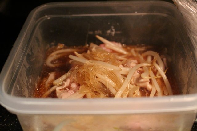 IMG 1361 豚もやしのはるさめ煮。レンジで簡単つくりおき常備菜レシピ。