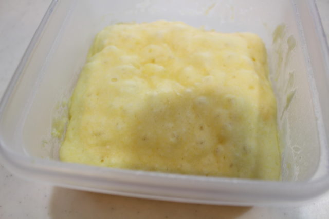 IMG 9493 レンジで簡単卵なしレシピ。ほっこりコーンクリーム蒸しパンの作り方