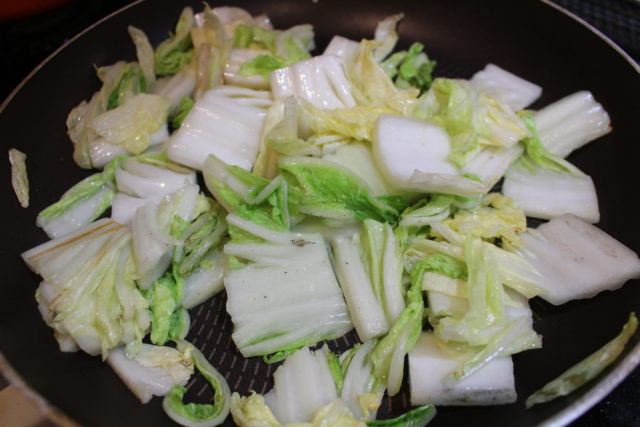 IMG 5134 白菜と豚バラのシャキうま味噌炒め。10分で完成！白菜消費におすすめ。
