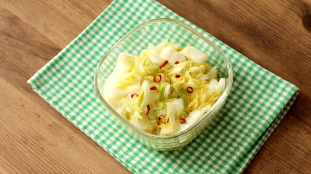 IMG 2332a 大量消費に！やみつきゆず白菜の漬物の超簡単作り方。作り置き常備菜に最高！