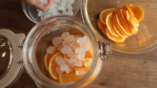 IMG 5103 氷砂糖で果肉までおいしいオレンジシロップの簡単作り方