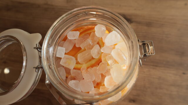 IMG 5108 氷砂糖で果肉までおいしいオレンジシロップの簡単作り方