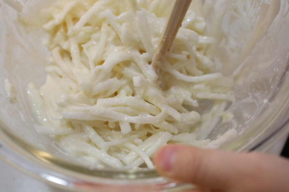 IMG 2343s 大根の大量消費におすすめ！もちぷる豆腐大根もちの作り方。超簡単ヘルシーレシピ。
