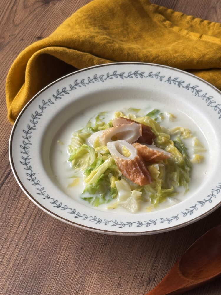 15分で完成!「キャベツのちくわチャウダー」ちくわのうま味でまるで海の幸の贅沢クリームスープ 33 15分で完成!「キャベツのちくわチャウダー」ちくわのうま味でまるで海の幸の贅沢クリームスープ IMG 6517 15分で完成!「キャベツのちくわチャウダー」ちくわのうま味でまるで海の幸の贅沢クリームスープ