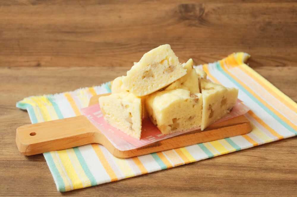 ホットケーキミックスで簡単♪もっちもちの「豆腐バナナ蒸しパン」の作り方 1 ホットケーキミックスで簡単♪もっちもちの「豆腐バナナ蒸しパン」の作り方 もちもち豆腐バナナ蒸しパン ホットケーキミックスで簡単♪もっちもちの「豆腐バナナ蒸しパン」の作り方